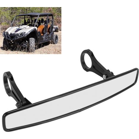 Miroir de course convexe pour rétroviseur, fixation 1.75‑2 pouces, compatible Yamaha Viking 6 places et modèles similaires. (1/5)