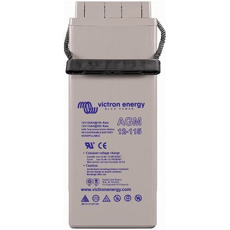 batterie victron-energy agm telecom 12v 200ah gris