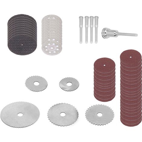 Ensemble de 60 disques de coupe diamantés HSS pour scie circulaire, destinés au bois fin. (1/5)