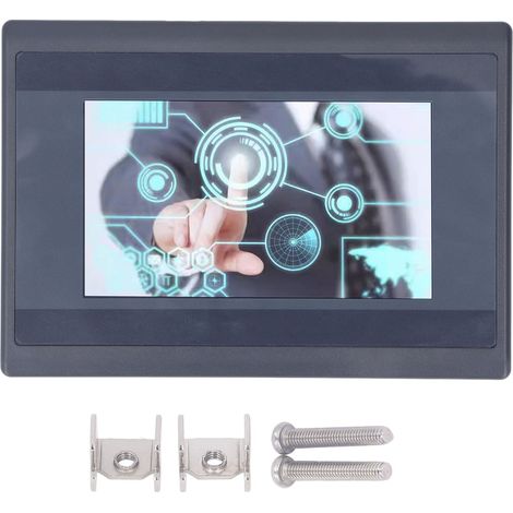 PLC HMI tout-en-un, écran tactile 4,3 pouces, commutateur de sortie de relais de Machine intégré Dot 8 4 sorties DC24V (1/5)