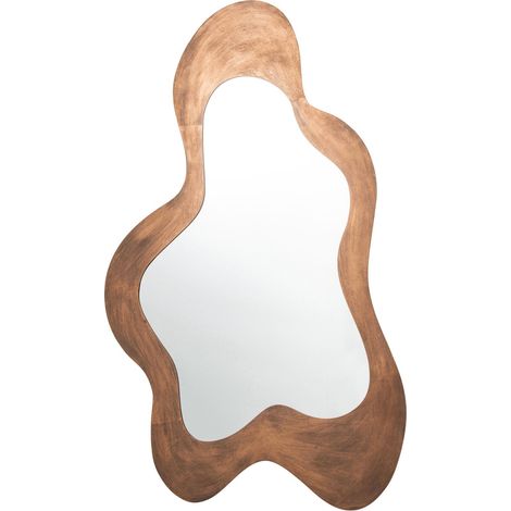 Miroir mural organique en métal bronze - bronze (1/4)