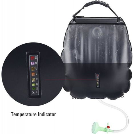Sac De Douche Solaire - 20 L - Chauffe Jusqu À 45 °C En Plein Soleil - Pour Camping Randonnée Escalade - 1 Pièce (1/5)