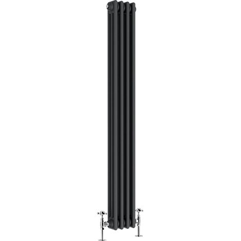 Warmehaus Traditional Triple Anthracite Radiator 1500 x 200mm (1/5)