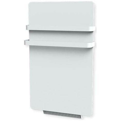 Radiateur sèche-serviette CARRERA - 500W - Verre LCD - Avec soufflerie 900W (1400W) - Blanc