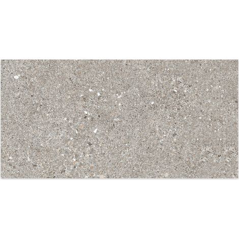 Carrelage effet Béton Gris Cendré 120x60x0,9 cm In&Out Arvelis - Sol et mur intérieur et Sol extérieur (vendu par carton de 1,44 m²) - RO'MA CARRELAGE