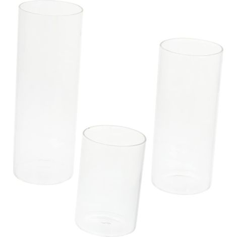 en Verre Cylindriques 3 Tailles Transparent Résistant pour