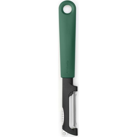 Brabantia TASTY+ Sbucciatore, raccoglitore e zester 3 in 1 Ergonomico per frutta e verdura in acciaio inox Lavabile in lavastoviglie, resistente alla corrosione, riciclabile Destra e sinistra (1/5)