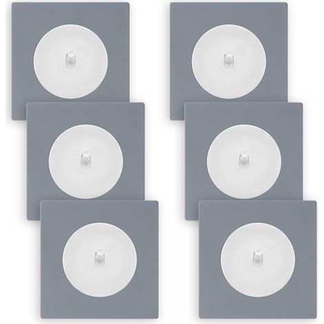6 va-et-vient blanc glossy DOM + 6 plaques simples gris (1/5)
