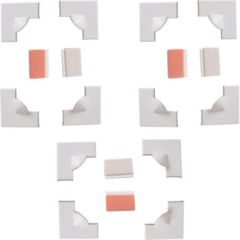 Bandes magnétiques pour fenêtre - Fixations autocollantes - 12 poignées d'angle, 6 clips coupe-vent pour des réparations sans couture, écran de fenêtre à faire soi-même (1/5)