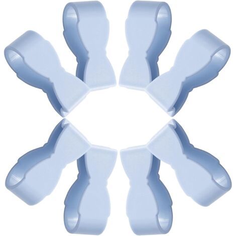 Lot de 8 pinces antidérapantes pour housse de couette, sans aiguille, pour draps de lit, fixation multi-usages pour rideaux, bleu (1/5)