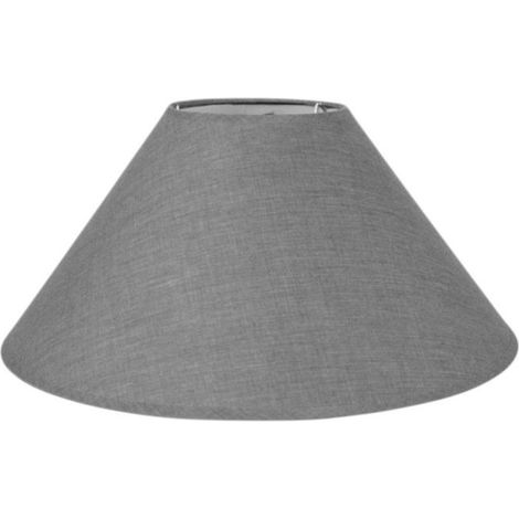 Abat-jour - Rond - Gris clair - Pour lampe - Base 35 cm - Culot E27 avec réducteur
