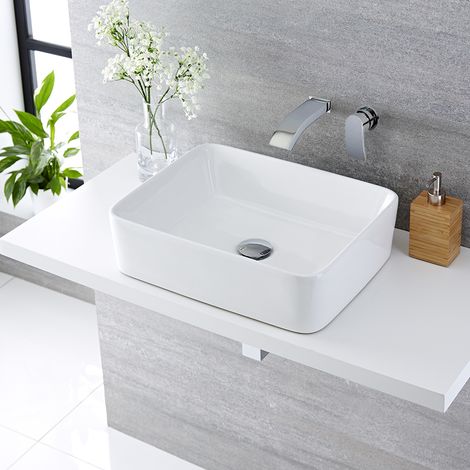 Ensemble Vasque Rectangulaire Alswear 48 X 37CM & Mitigeur Mural Razor (1/5)