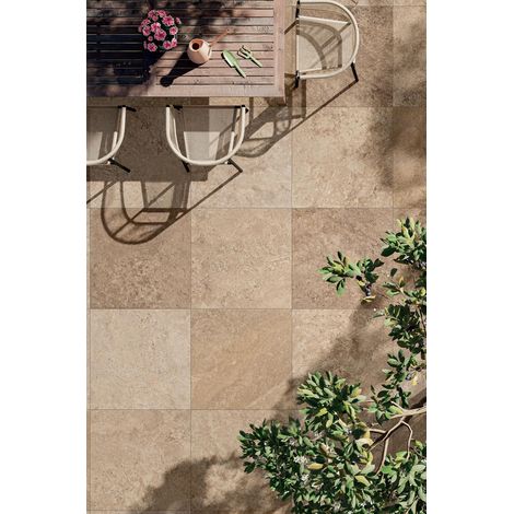 Carrelage de sol effet pierre série TIBER (60x60 cm) - Dimensions: 60x60 cml- Coloris: Natural rectifié