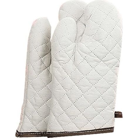 Set mit 2 hitzebeständigen Baumwollhandschuhen für Backofen und Mikrowelle (1/4)