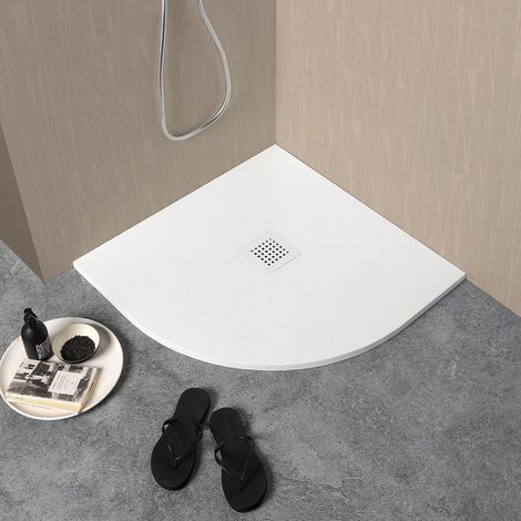 Piatto Doccia Angolare 90X90 In Resina Bianca Sottile  Muse