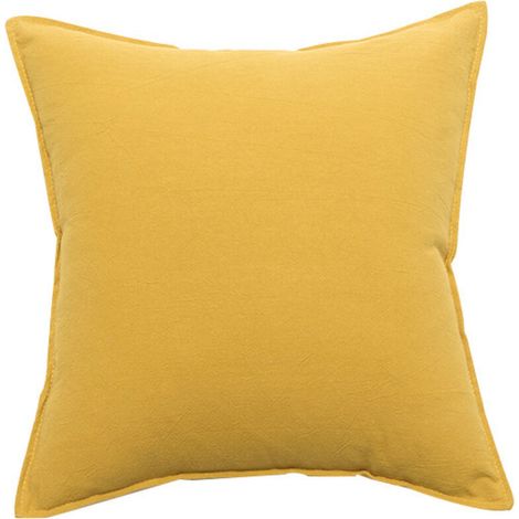Soleil d'ocre Taie d'oreiller, Coton, Jaune, 63 x 63 cm (1/5)