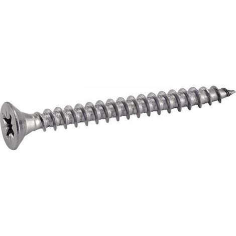 100 Vis pour Bois Aggloméré Tête Fraisée Pozidriv 4 x 40 mm - Inox A2 - D-Work