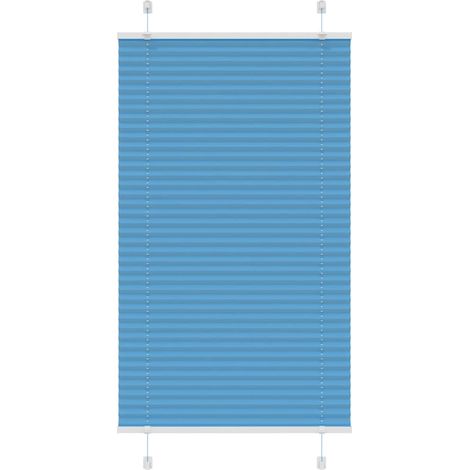 Plissee Blau 80x150 cm Stoffbreite 79,4 cm Polyester