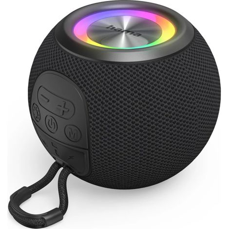 Hama - Bluetooth® Speaker Ball Shape Lautsprecher, 5 Lichtmodi, 5 W, Farbe schwarz