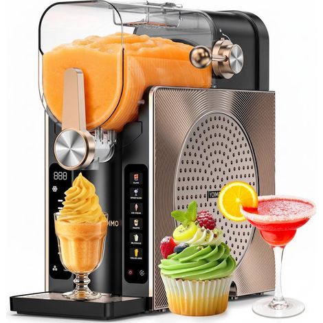 Machine à Granité 7 en 1 - Capacité 2.6 L - 7 Programmes -Machine à glace - Affichage LED - Congélation rapide -Or