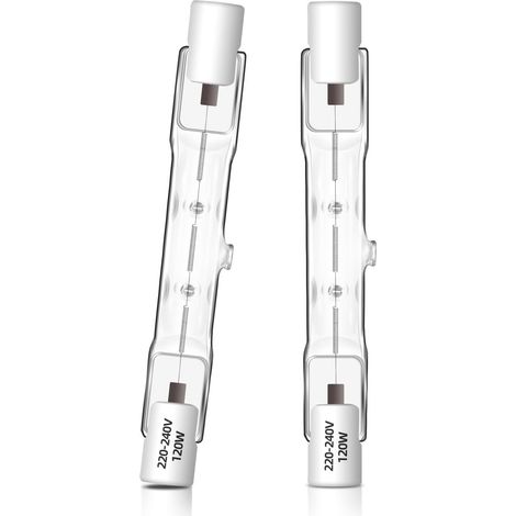 Lot de 2 Ampoule R7s, 78mm, 120W, Dimmable, 230V, Blanc Chaud, Pour Projecteur, Éclairage Paysager (1/5)
