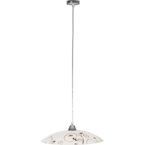 Suspension Candellux Young Ø40 verre blanc chromé E27 (1/4)