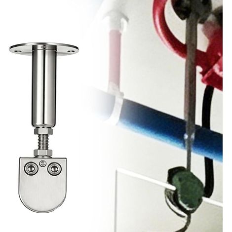 Barre de support paroi douche en acier inoxydable, bras (1/5)
