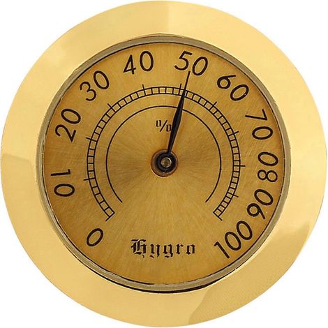 Kleines Zigarrenkisten-Hygrometer 38 mm – Tragbares Haushaltsgerät – Geschenk für Raucher