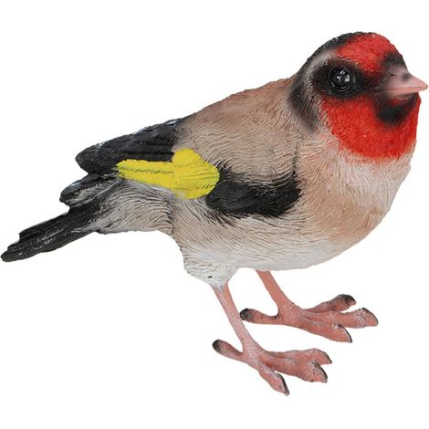 CARDELLINO IN RESINA 8,5 CM STATUETTA DA GIARDINO