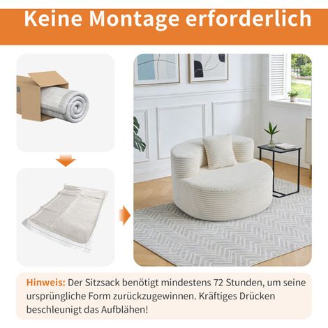 Fauteuil inclinable en tissu ergonomique – Durable, coussin d’assise amovible, confortable – Idéal pour salon ou chambre (1/5)