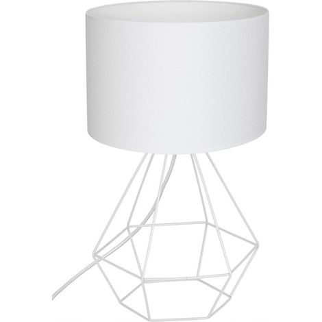 Lampe de table blanche base fil Alma 1xE27 15W Luminex (1/3)
