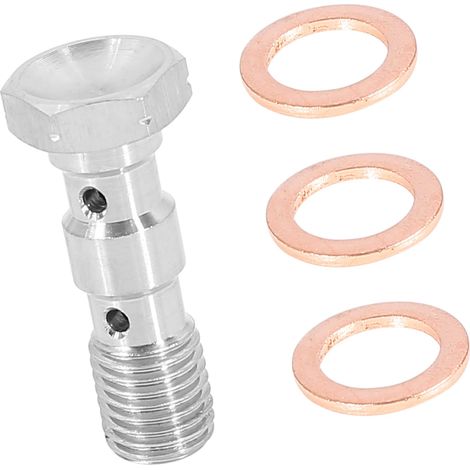 Auto Double Banjo Boulon M10x1.25 Métrique Filetage Frein Raccord Adaptateur (1/5)