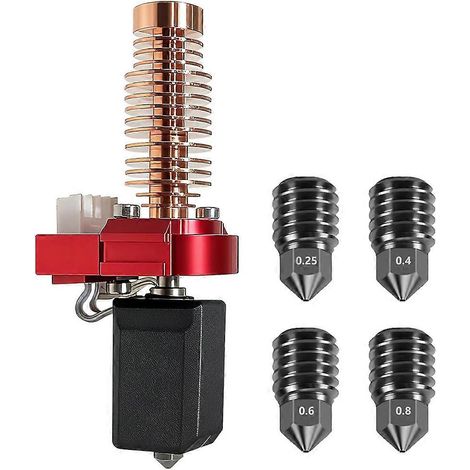 Upgrade-Keramik-Hotend für Flashforge Adventurer 5M/5M Pro Extruder-Kit mit 0,25/0,4/0,6/0,8 mm gehärteter Stahldüse (1/5)