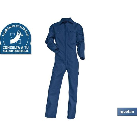 Salopette de travail à six poches, modèle « Tesla », taille XL, 65% polyester et 35% coton, bleu marine (1/3)