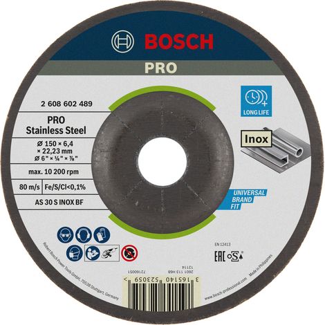 Bosch PRO Stainless Steel Schleifscheibe 150 x 6 x 22,23 mm - 2608602489