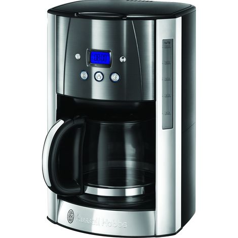 Cafetière Technologie WhirlTech-extraction optimale Luna grise 1000W Verseuse en verre 1,5L 12 tasses Programmable Minuteur digital Auto-Nettoyante Machine à café filtre 23241-56 (1/5)