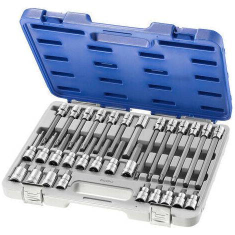 Assortimento bussole da -1/2" inserto esagonale 30 pz.E200516 Expert By Facom