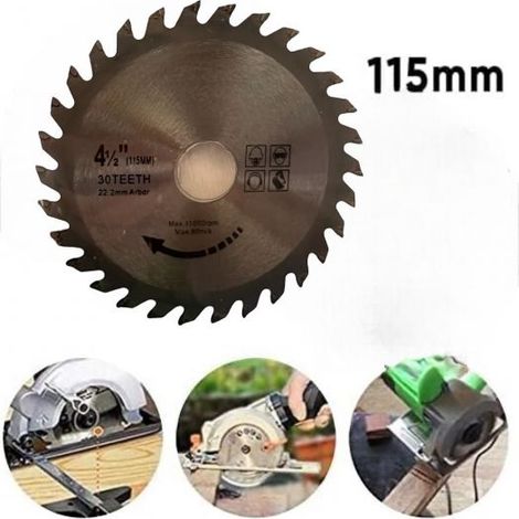 Disco per taglio legno 115mm per smerigliatrice 30 denti115 x 22.22mm ART.31581