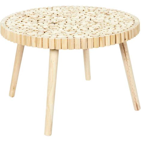 Table Basse - HOME DECO FACTORY - Naturelle - Marron