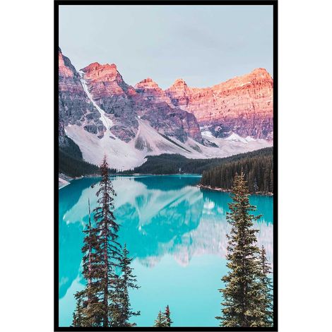 Affiche encadrée lac et montagne aux couleurs d’automne (1/5)