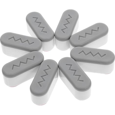 Set di 8 cuscini per sedile WC, cuscino di ricambio universale con adesivo forte, coprisedile WC, riduce il rumore e gli spazi vuoti, adatto per case, hotel e ospedali, bianco crema, design ovale