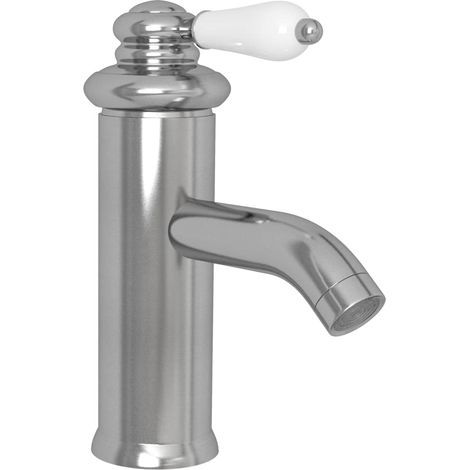 Robinet de lavabo de salle de bain argenté 13 x 18 cm (1/4)