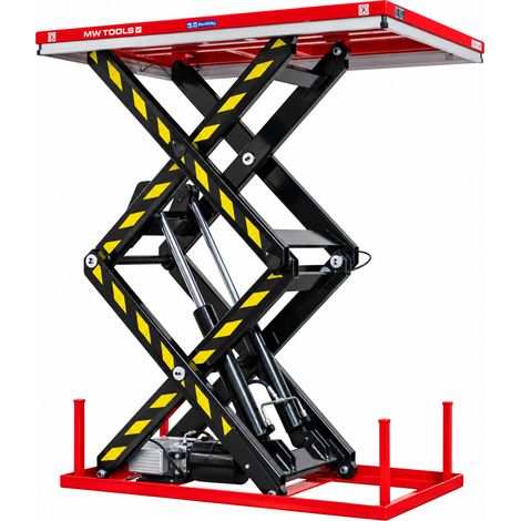 Table élévatrice à ciseaux électro-hydraulique - Hauteur de levage 2050 mm – 4000 kg – Moteur 2,2 kW 230 V - Plateau de 1200 x 1700 mm MW Tools TPSL4172 (1/5)