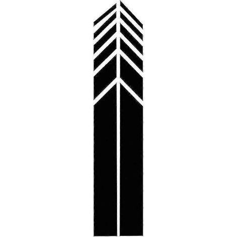 Lot de 2 autocollants réfléchissants à bandes de course pour rétroviseurs de voiture, en vinyle noir, pour une décoration tendance et un style automobile élégant. Autocollants imperméables. (1/5)