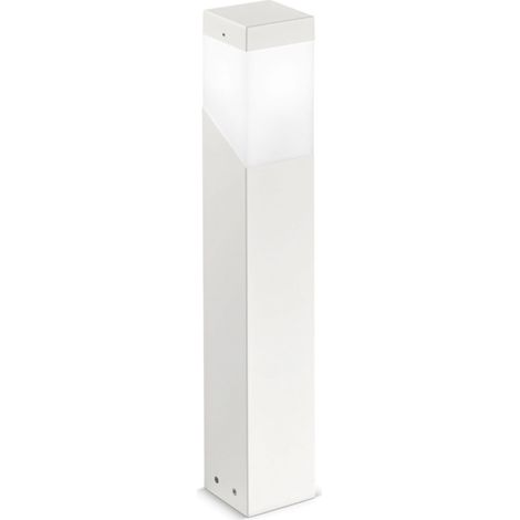 Borne D'Éclairage Ges600 En Aluminium Blanc, Diffuseur En Méthacrylate, Ip44, Raccordement E27 Max 28W - Gealuce (1/3)