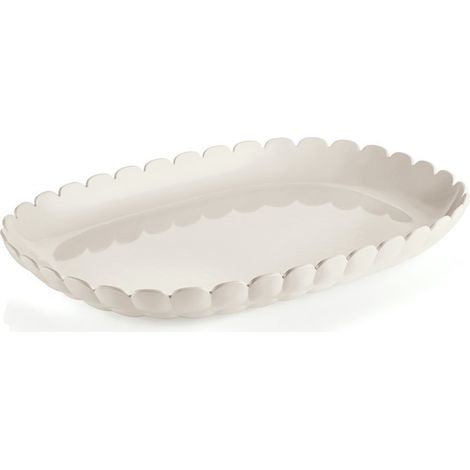 Vassoio Da Portata Piccolo Tiffany Bianco Latte 32X22,5X3 Cm