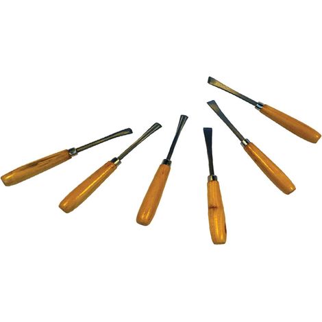 Kit scalpelli sgorbie 6 pz legno tornio lama set incisione - UM 60 SS06