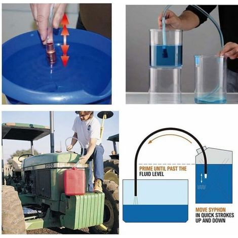 Pompe de transfert auto-amorçante pour gaz, essence, carburant, eau, tuyau siphon shaker automatique, pompe de vidange (1/5)