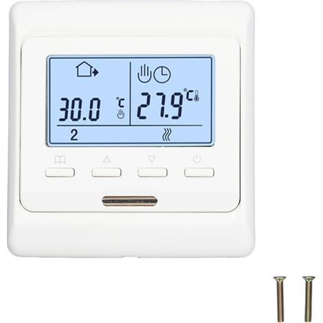 Thermostat d'ambiance Programmable 16A pour Chauffage au Sol Electrique, Numérique Thermostat Plancher Chauffage électrique