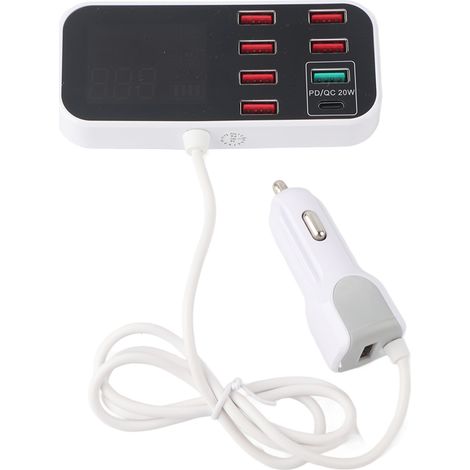 8-Port-Schnellladestation mit Digitalanzeige für iPhone/Android (1/5)